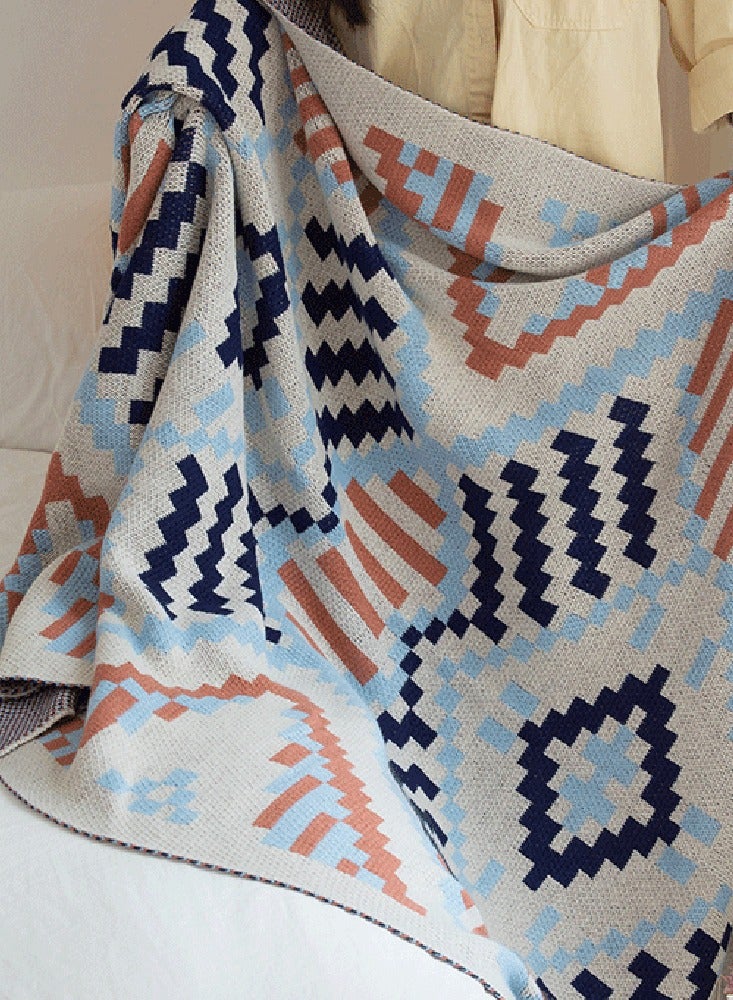Boho Style Women Siesta Throw Blanket Soft Skin Friendly Sleeping Blankets Sofa Decorative for Chair Bed Couch Knit Office Rest Blanket 130*170cm - Image 4