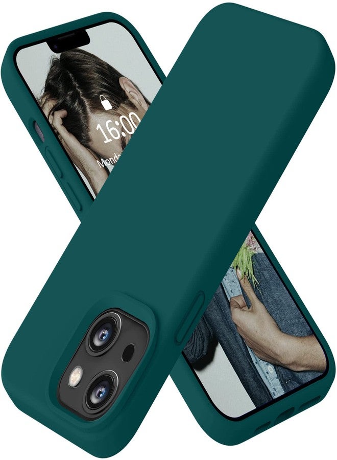 Vooii Compatible with iPhone 14 Case,[Silky Touch Premium Liquid Silicone] [Soft Anti-Scratch Microfiber Lining], Ultra Slim Shockproof Protective Case for iPhone 14 - Teal - Image 3