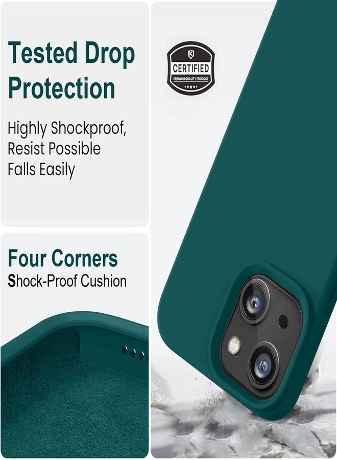 Vooii Compatible with iPhone 14 Case,[Silky Touch Premium Liquid Silicone] [Soft Anti-Scratch Microfiber Lining], Ultra Slim Shockproof Protective Case for iPhone 14 - Teal - Image 4