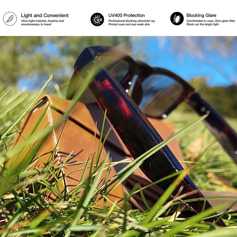 OhO sunshine OhO Smart Glasses,Polarized Sunglasses with Bluetooth Speaker,Athletic/Outdoor UV Protection and Voice Control,Unisex(Grey Lens) - Image 2