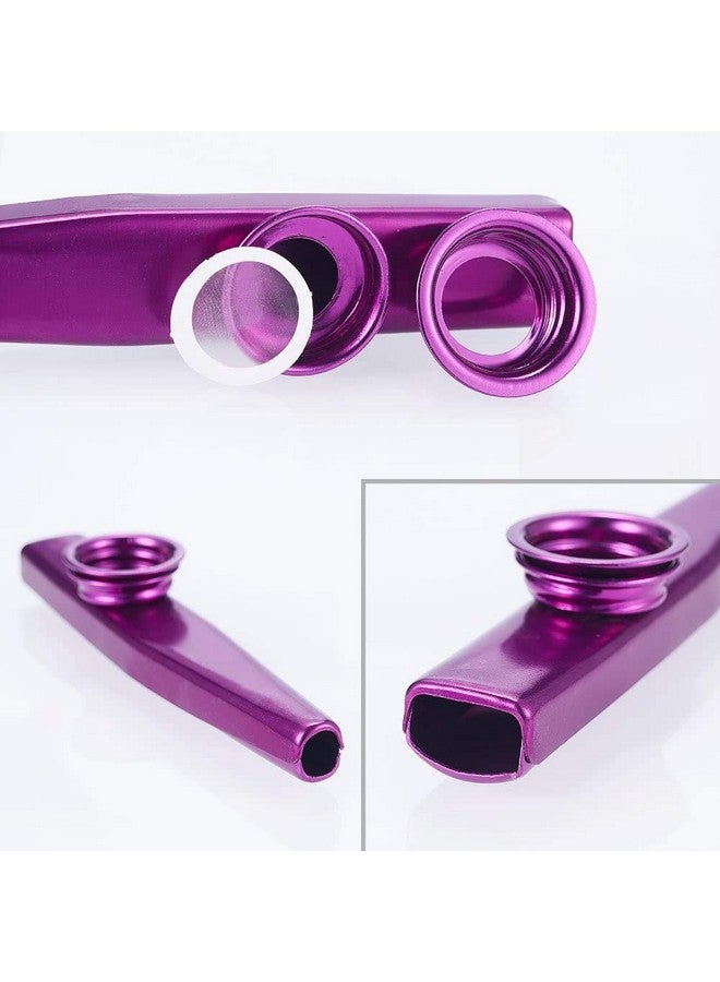 Vinayakart - Aluminum Alloy Kazoos and 5 Membrane Flute Diaphragm Mouth Kazoos - PURPLE - Image 5