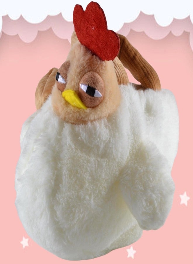 Ueeksry Cute Plush Chicken Handbag - Soft Fluffy Hen Purse, Animal Plush HandBag with Zipper for Women - Image 4