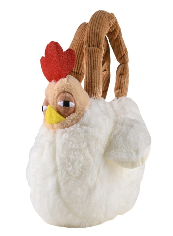 Ueeksry Cute Plush Chicken Handbag - Soft Fluffy Hen Purse, Animal Plush HandBag with Zipper for Women - Image 1