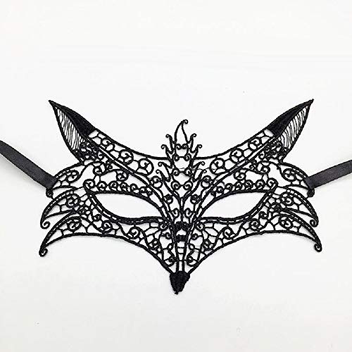 Digital Shoppy Reversible Silver Black Lace Venetian Mask Party Masquerade Queen Eye Mask Women Cosplay Costume Christmas Party Halloween Masks (Silver 23) - Image 2