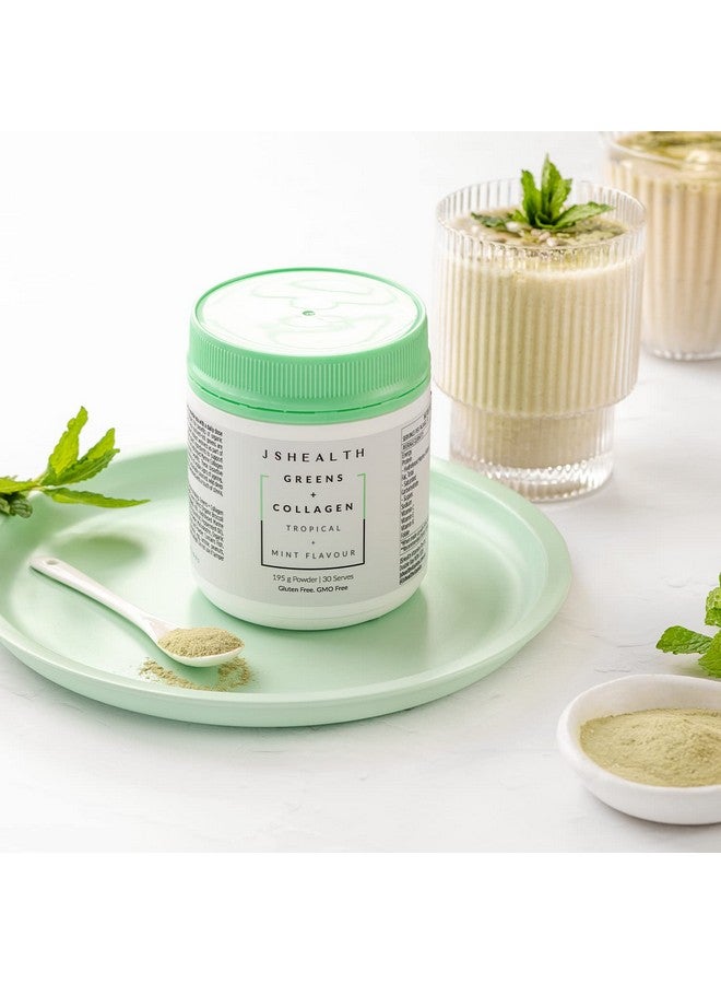 JSHealth مسحوق الخضروات الفائقة ومسحوق الكولاجين - مسحوق سوبر فود مع ببتيدات الكولاجين البحرية والفيتامينات والخضروات 30 حصة - Image 5