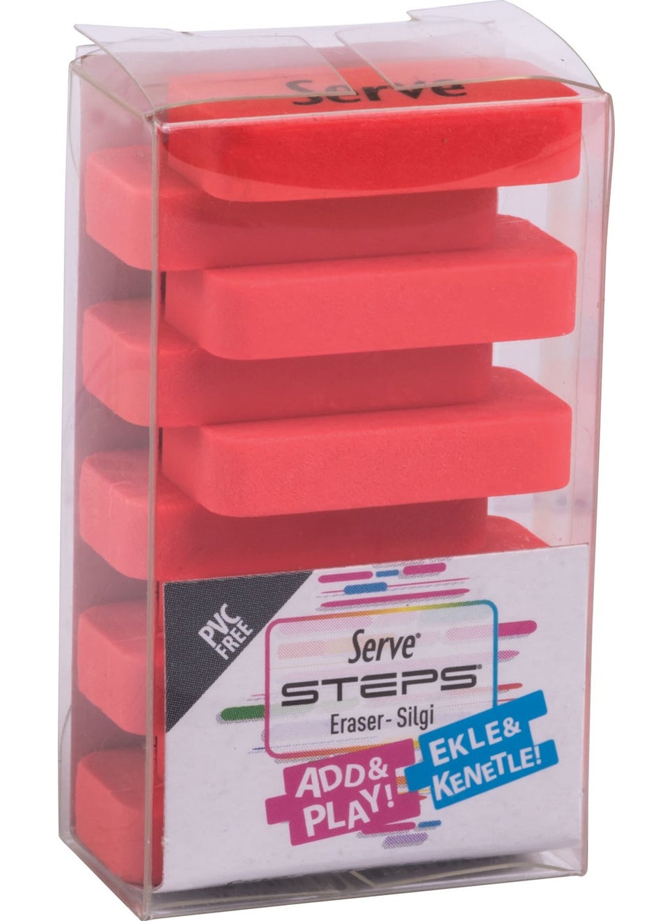 Serve Deep Double Steps Set of 3 Red  - Image 4