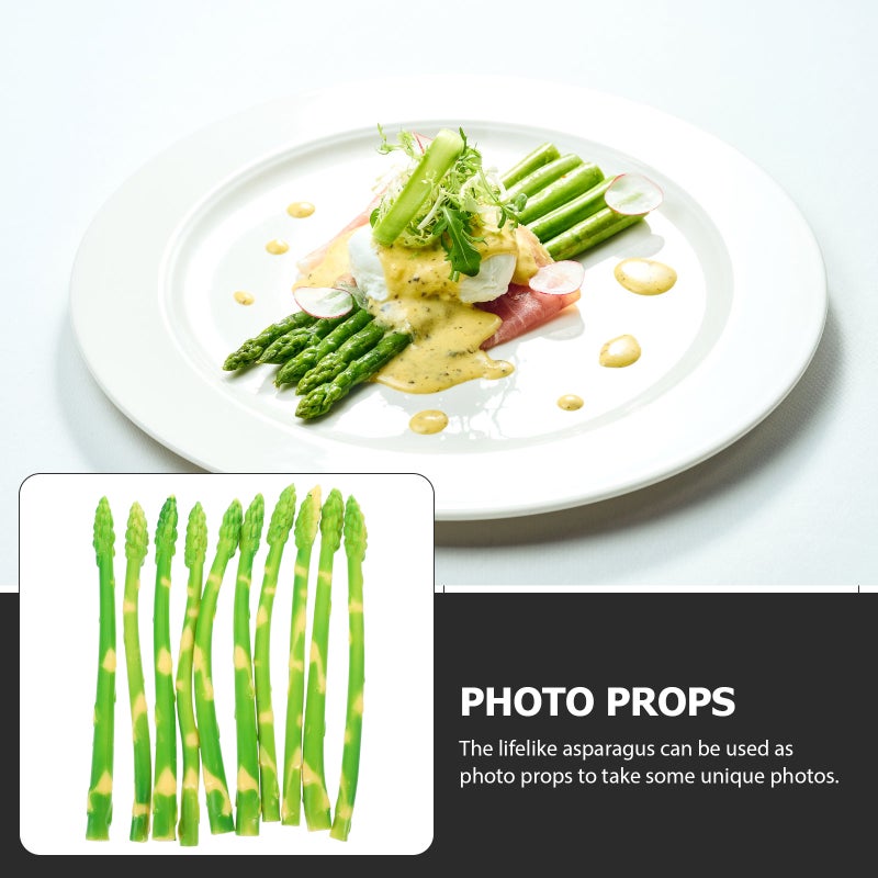 🍽️ خضروات آسبرج صناعية متينة للعرض في المطاعم للاستخدام في التصوير - Image 5