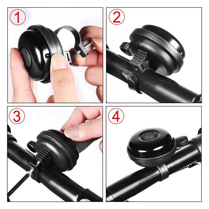 Accmor Classic Bike Bell, Aluminum Bicycle Bell, Loud Crisp Clear Sound Bicycle Bike Bell for Adults Kids - Image 4