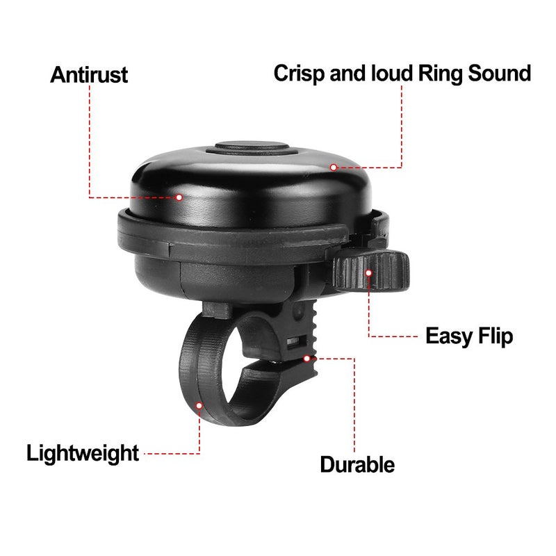 Accmor Classic Bike Bell, Aluminum Bicycle Bell, Loud Crisp Clear Sound Bicycle Bike Bell for Adults Kids - Image 5
