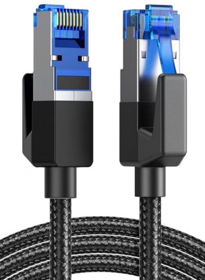 غاز كابل إيثرنت Cat8 سرعة عالية 40Gbps 2000MHz RJ45 شبكة إنترنت مضفر ومحمي سلك LAN متوافق مع ألعاب سويتش بي سي PS5 PS4 Xbox مودم راوتر واي فاي إكستيندر لوحة توصيل - Image 1