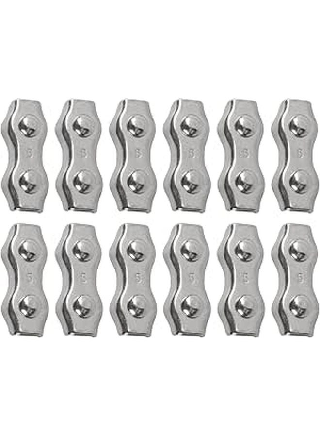 M5 Rope Connectors For Electric Fence Wires 12 Pack Galvanized Steel Weather Resistant - Image 1