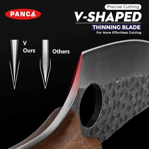 PANCA Premium 8 Inch Chef's Knife – Ultra Sharp High Carbon German Stainless Steel Blade | Ergonomic Wooden Handle | Forged Knife for Meat, Vegetables & Home Kitchen - Image 5