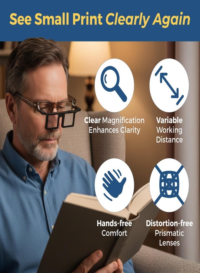 Telesight Half Frame # 44 Jewelers Glasses, Magnifying Headset, Lightweight, Available in 3 Powers, Headband Magnifier, Perfect Jewelers Vision Glasses and Lash Magnifier. Choose Below - Image 2