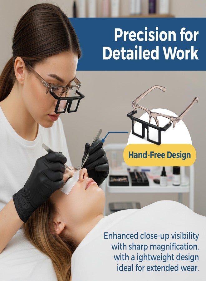 Telesight Half Frame # 44 Jewelers Glasses, Magnifying Headset, Lightweight, Available in 3 Powers, Headband Magnifier, Perfect Jewelers Vision Glasses and Lash Magnifier. Choose Below - Image 3