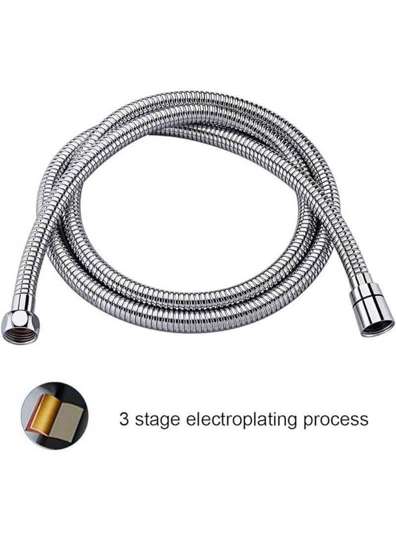 خرطوم دش عالمي من جريفيما، أنبوب مرن من الفولاذ المقاوم للصدأ بطول 1.80 متر G851-18، لون فضي - Image 3