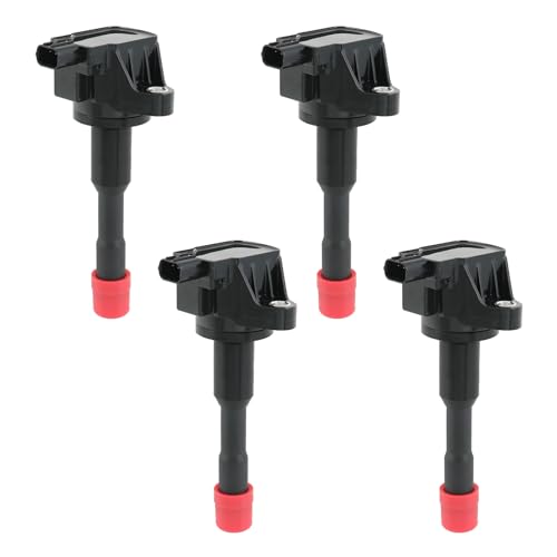 DICMIC Set of 4 Ignition Coil Pack Compatible with 2003-2010 Honda Civic Hybrid L4 1.3L Replace# UF374, 30521PWA003, 30521PWAS01 - Image 1