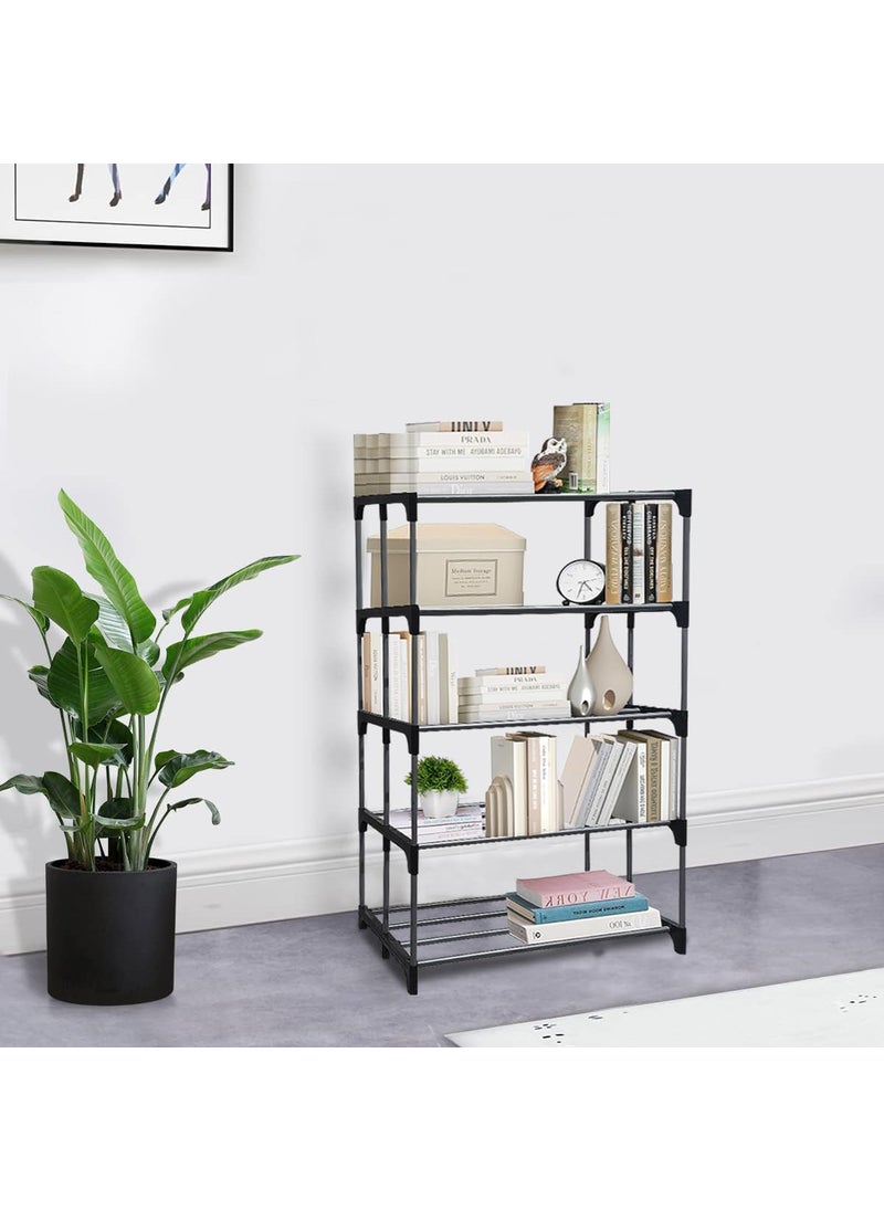 GlowSilk GlowSilk Heavy Metal Adjustable Shoe Rack 5 Shelves Foldable Open Book ShelfBook Rack Shoes Storage Rack for Home Shoe Stand Shelf DoItYourself  - Image 2