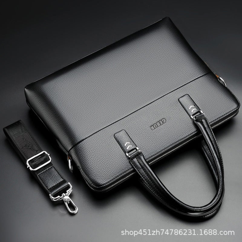 New Men'S Bag Shoulder Bag Crossbody Bag Men'S Casual Bag Horizontal Men'S Backpack Business Official Document Leather Bag - Image 2