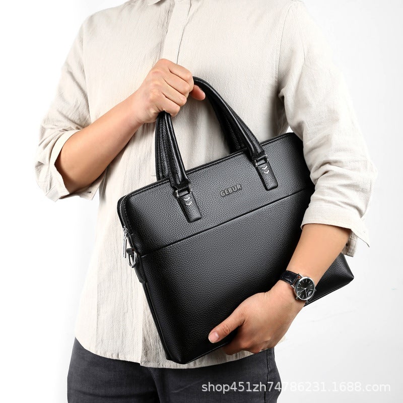New Men'S Bag Shoulder Bag Crossbody Bag Men'S Casual Bag Horizontal Men'S Backpack Business Official Document Leather Bag - Image 5
