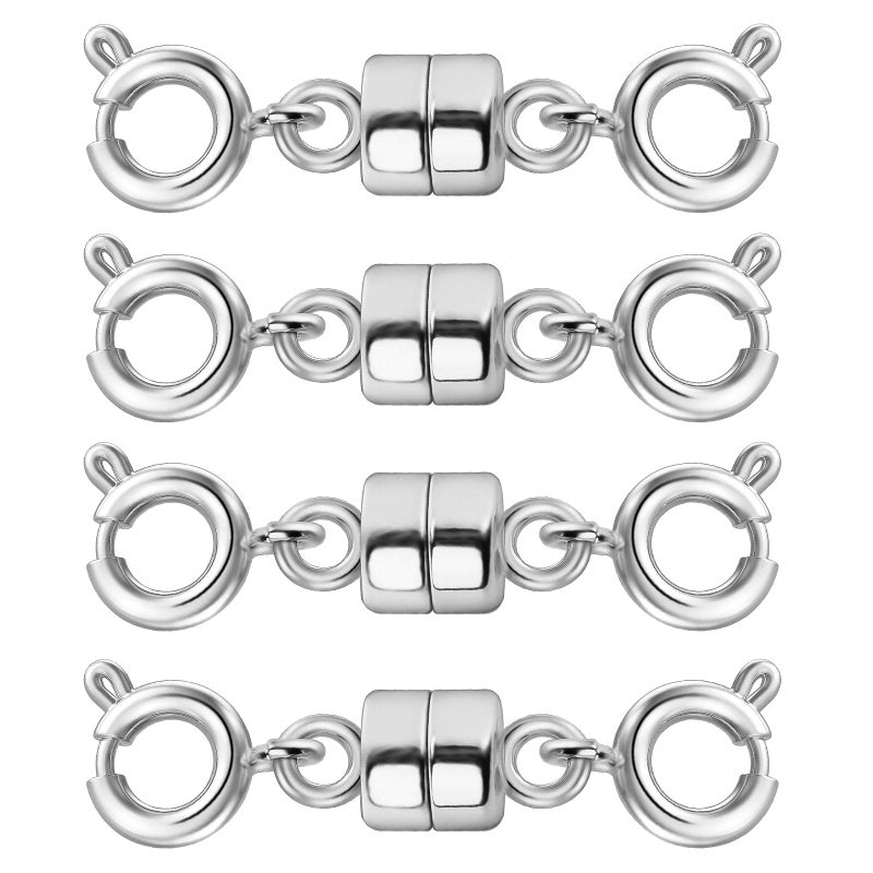 Qulltk Double Magnetic Necklace Clasps and Closures 14K Gold and Silver Bracelet Extender Jewelry Clasps Converters for DIY Jewelry Making - Image 1