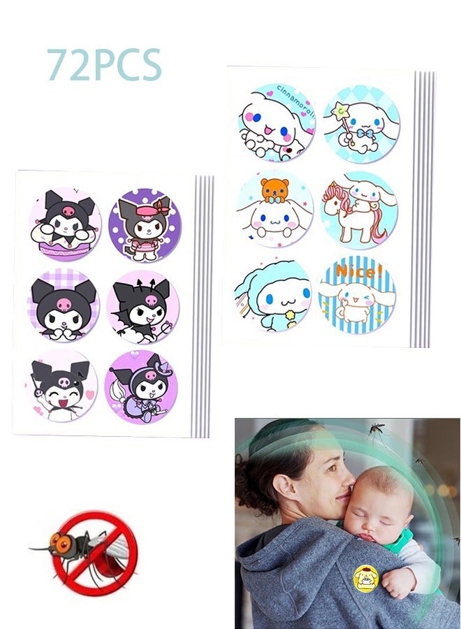 72 PCS Stickers for Children and Adults, Mosquito Repellent Plasters, Natural Pure Essential Oil Insect Repellent Stickers - Image 1
