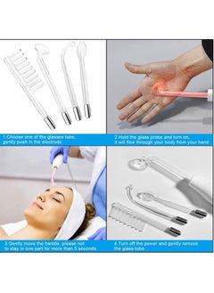 Prime by javaudan 4 in 1 Portable High Frequency Skin Therapy Machine, Blemish & Spot Control, Skin Tightening & Radiance, Wrinkle Reducing Skin Therapy Wand with 4 Different Tubes  - Image 5