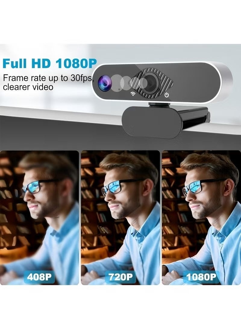 كاميرا ويب USB للكمبيوتر، ميكروفون مدمج، ويب عالي الدقة، بث مباشر رقمي، سطح مكتب، كمبيوتر محمول، فصل دراسي عبر الإنترنت، مؤتمرات فيديو - Image 5