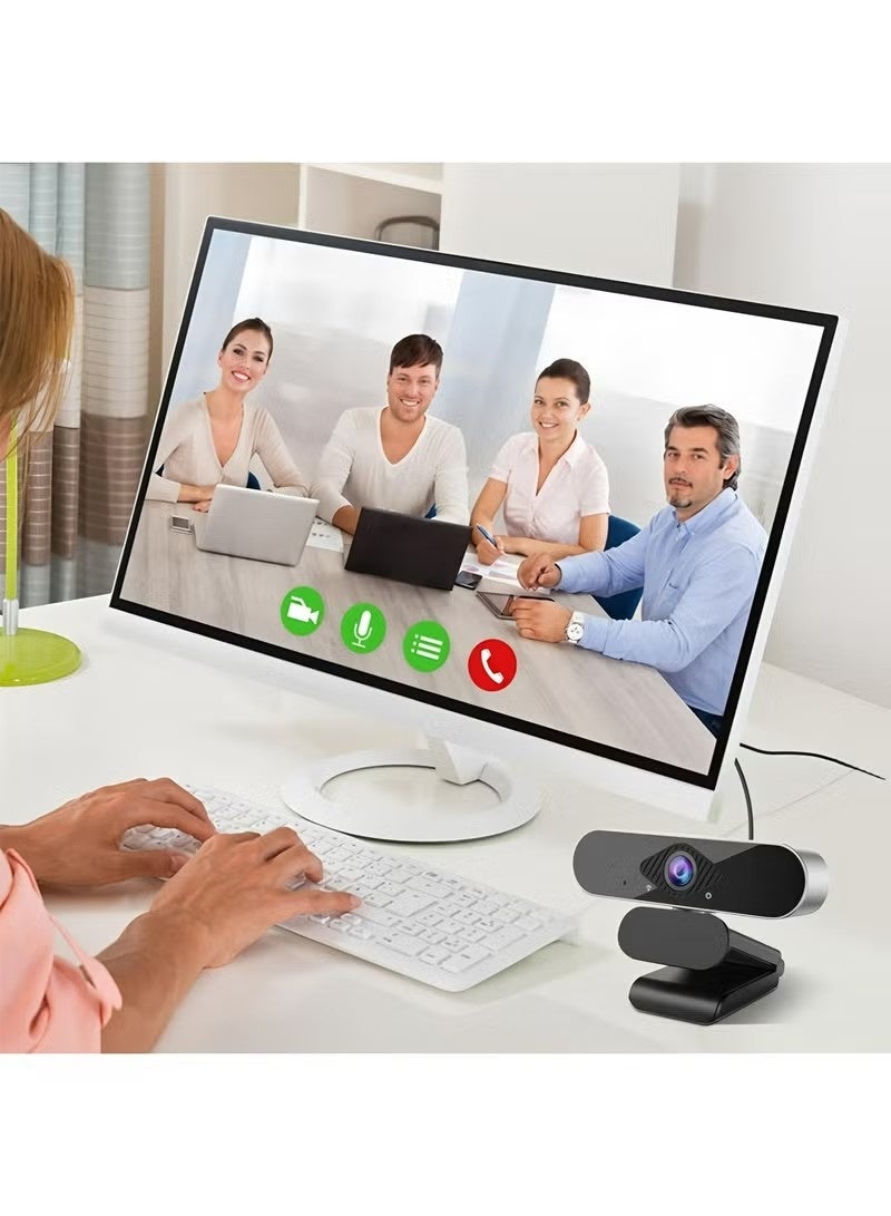 كاميرا ويب USB للكمبيوتر، ميكروفون مدمج، ويب عالي الدقة، بث مباشر رقمي، سطح مكتب، كمبيوتر محمول، فصل دراسي عبر الإنترنت، مؤتمرات فيديو - Image 4