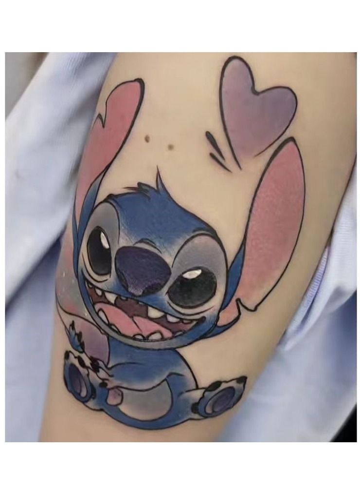 Cartoon Lilo and Stitch Waterproof and Long-lasting Painted Tattoo Sticker