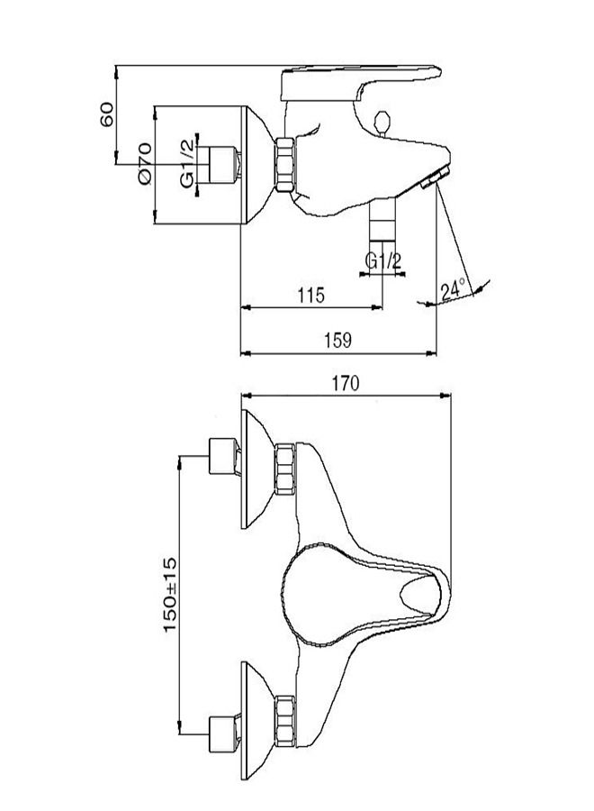Jacob Delafon Bath Shower Mixer Kandide Jacob Delafon E664 - Image 2