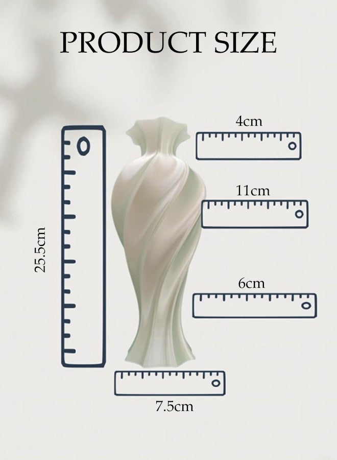 DUNISO Antique Ceramic Vase 3D Printed Abstract Retro Flower Arrangement Decoration Ornament Geometric Design Decorative Flowers Vase for Home Decor, Living Room, Entryway, Wedding - Image 4