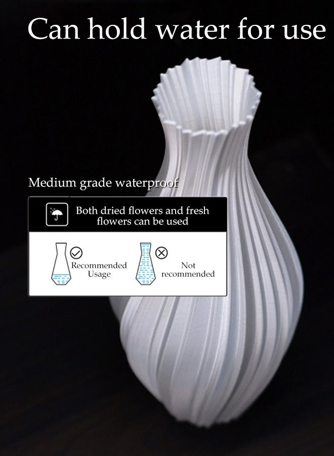 DUNISO Antique Ceramic Vase 3D Printed Abstract Retro Flower Arrangement Decoration Ornament Geometric Design Decorative Flowers Vase for Home Decor, Living Room, Entryway, Wedding - Image 5