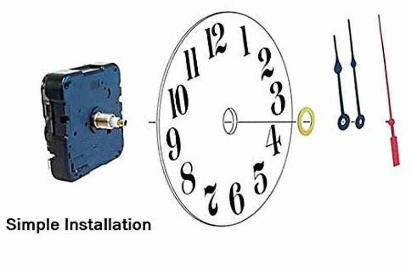 Ingo creation Plastic Analog Ajanta Mfg. Quartz Battery Operated Ticking Movement Machine With Antique Needle Hands For Wall Clock (5.5 X 5.5 1.6Cm, Black) - Image 3