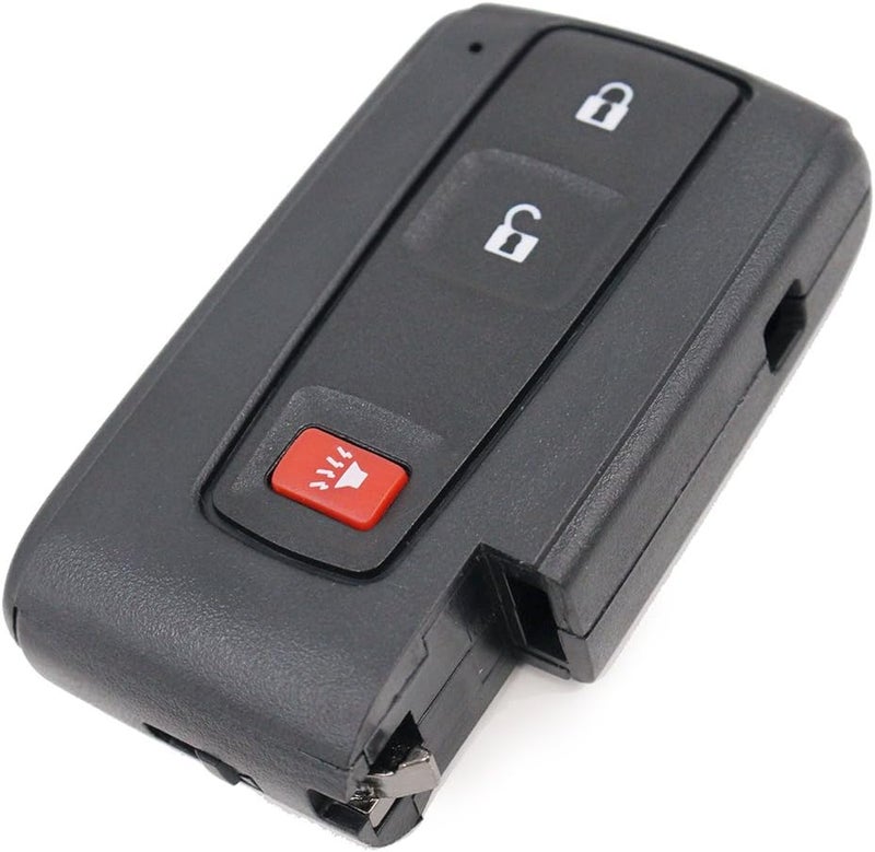 Keyecu Replacement Shell Keyless Smart Remote Key Case Fob 2+1 Button for 2004-2009 Prius - Black - Image 1