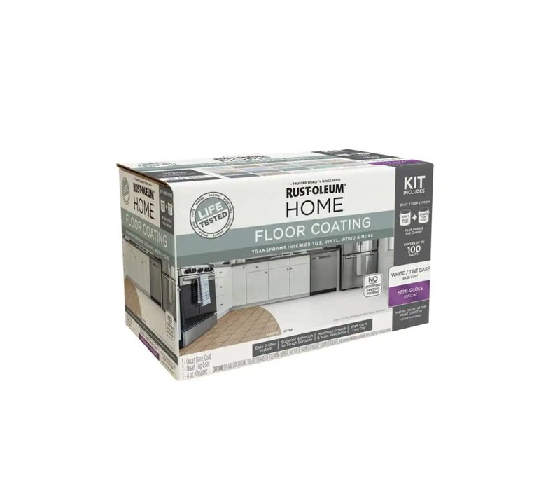 Rust-Oleum 100806 Home Floor Watercolor Coating Kit White - Image 1
