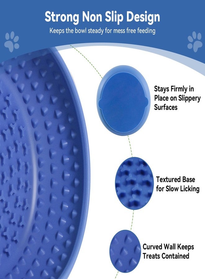 CNMSGM Dog Lick Bowl, BPA-Free Silicone Slow Feeder Lick Mat for Small and Medium Dogs, Non-Slip & Dishwasher Safe (Dark Blue,L) - Image 4