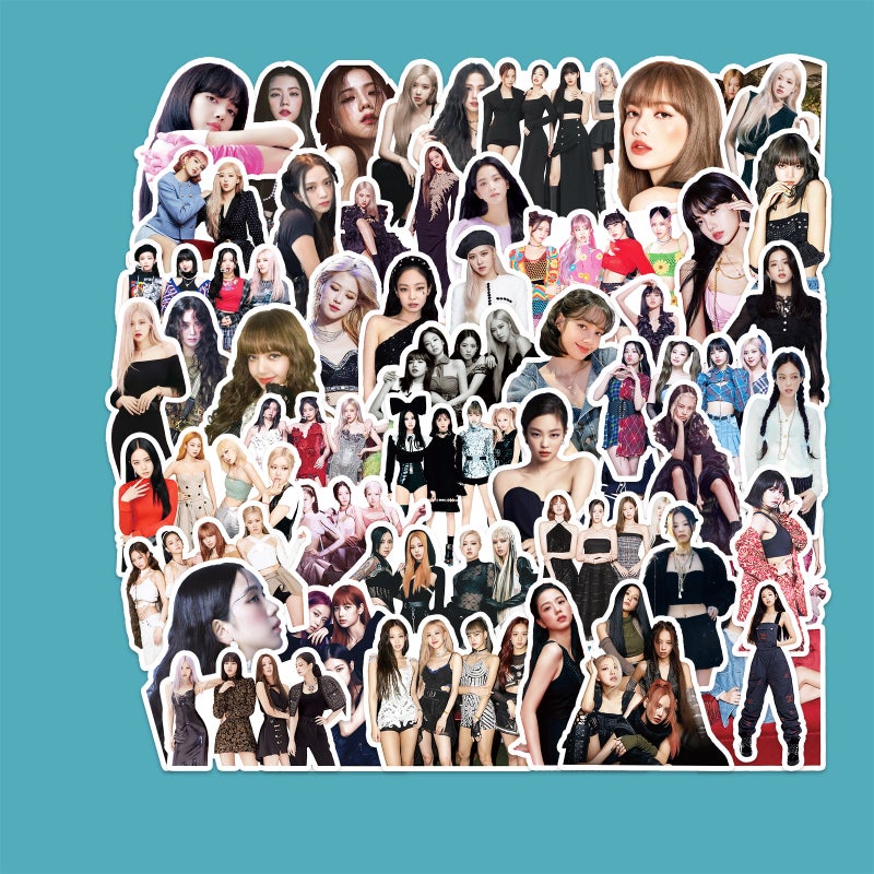 50 Blackpink Graffiti Stickers, Personalized Cross-Border Star Peripherals, DIY Mobile Phone Case, Luggage Stickers, Waterproof (50 blackpink-677)