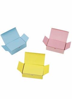 KASTWAVE 300PCS Blank Craft Card, Blank Business Cards Blank Craft Paper Kraft Cards for DIY Graffiti, Blank Craft Card, Colored Message Cards, Message Word Card Yellow/Pink/Blue  - Image 1
