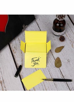 KASTWAVE 300PCS Blank Craft Card, Blank Business Cards Blank Craft Paper Kraft Cards for DIY Graffiti, Blank Craft Card, Colored Message Cards, Message Word Card Yellow/Pink/Blue  - Image 2