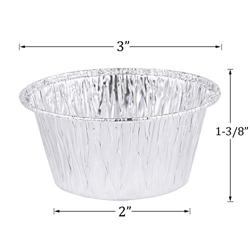 Kingrol 300 Pack Aluminum Foil Ramekins, 4 oz Disposable Baking Cups for Tart, Cupcake, Souffle, Appetizer - Image 3