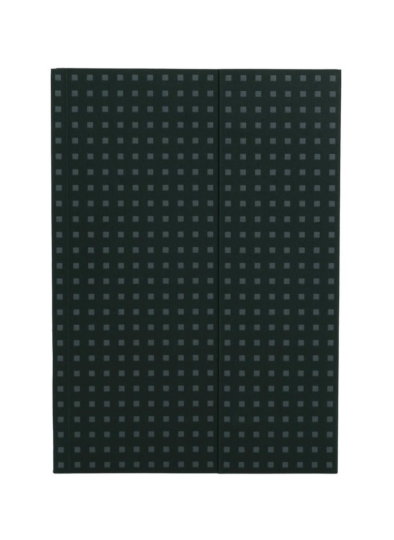 Quadro Black on Grey B5 Unlined Wrap Closure 112 Pages 100gsm Notebook