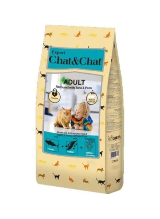 Chat&Chat Dry Food for Adult Cats Tuna & Peas Flavor 900g