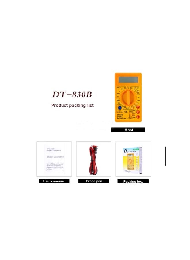 ماركة غير محددة جديد أصفر DT-830B المتعدد الفولتميتر مقياس التيار الكهربائي أوم تستر متر صندوق البيع بالتجزئة الأصلي  - Image 3