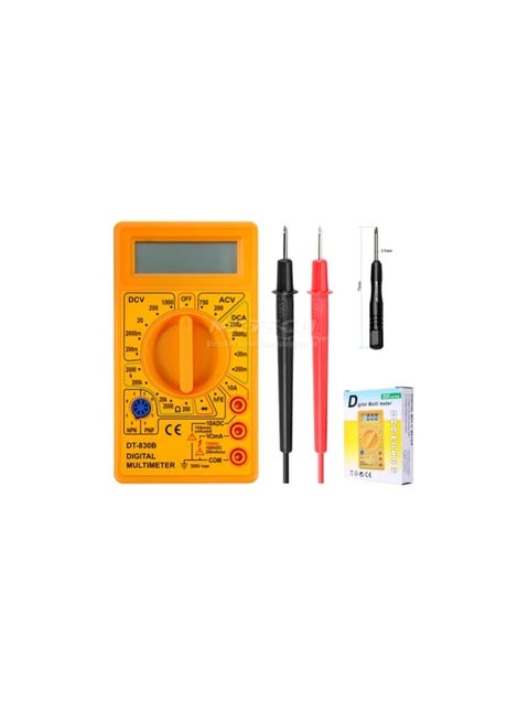 جديد أصفر DT-830B المتعدد الفولتميتر مقياس التيار الكهربائي أوم تستر متر صندوق البيع بالتجزئة الأصلي