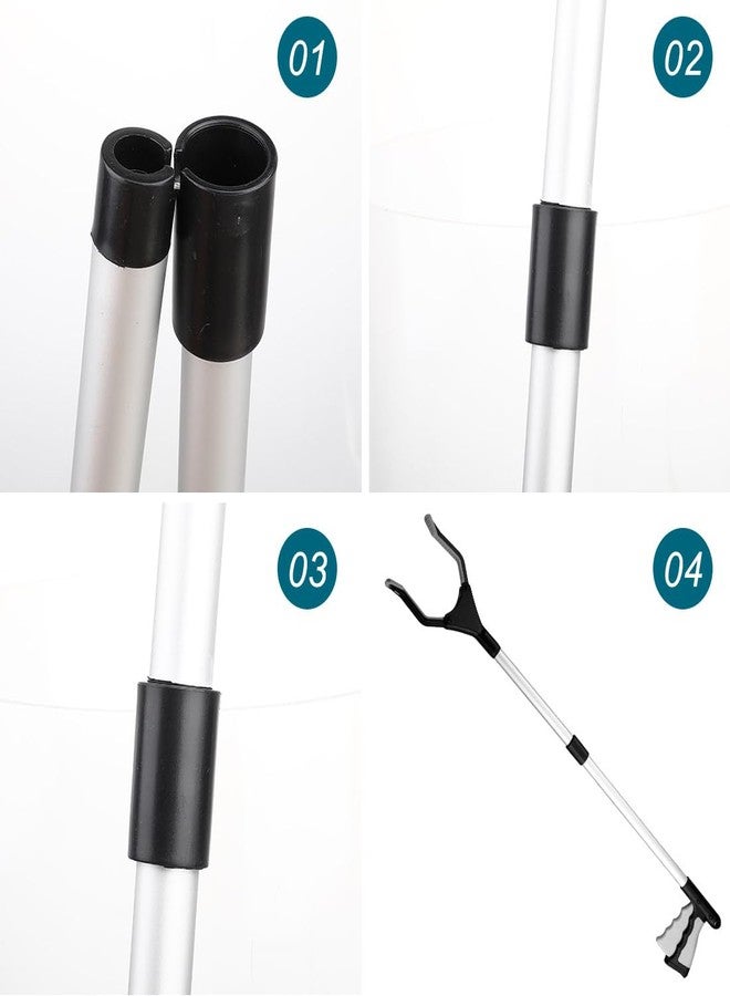 YSYONM Grabber Reacher Tool 32" Grabbers for Seniors with Magnet Foldable Reacher Grabber Pickup Tool for Trash Pick Up, Nabber, Litter Picker, Arm Extension Grey - Image 3