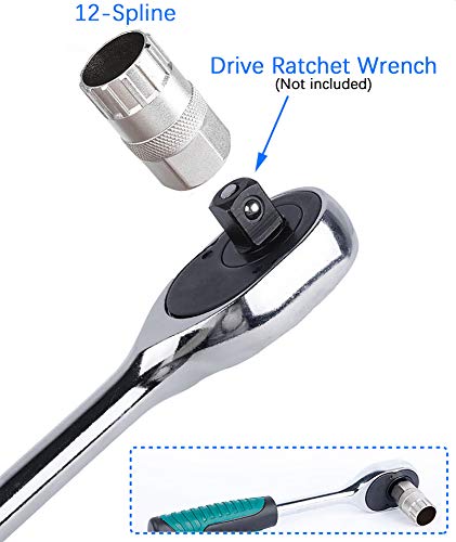 VANICE Bike Freewheel Removal Repair Lockring Tool for Shimano, Sunrace and Other 12 Spline Freewheels - Image 4