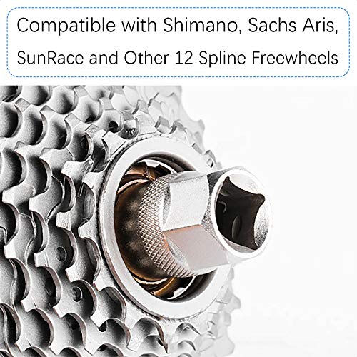 VANICE Bike Freewheel Removal Repair Lockring Tool for Shimano, Sunrace and Other 12 Spline Freewheels - Image 3