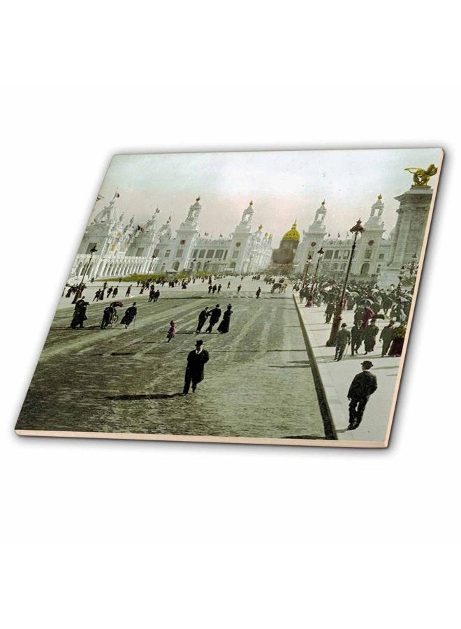 3DROSE ct_11125_2 Chicago Exposition Ceramic Tile, 6-Inch - Image 2