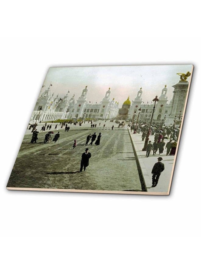 3DROSE ct_11125_2 Chicago Exposition Ceramic Tile, 6-Inch - Image 1