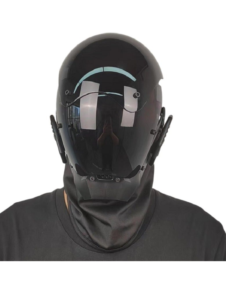 general Cyber Gothic Punk Helmet Mask for Men Motorcycle Futuristic Techwear Mask Cosplay  Party Music Accessories - Image 1